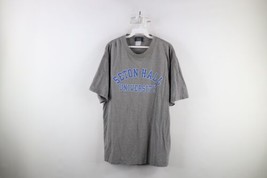 Vtg 90s Mens Large Faded Spell Out Seton Hall University Short Sleeve T-Shirt - $39.55