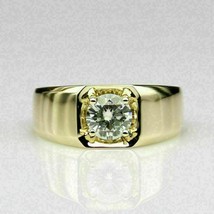 1.00 Ct Round Diamond Pinky Engagement Wedding Men’s Ring 14K Yellow Gold Over - £111.12 GBP
