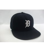 Detroit Tigers Hat 7 1/4 Fitted Blue New Era 59Fifty Baseball Cap - $19.99