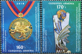 Armenia 2018. State Award (MNH OG) Set of 2 stamps - £1.37 GBP
