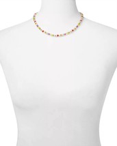 Aqua women's beaded collar necklace size 16-18" - $64.38 CAD