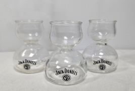 Vintage Jack Daniels Old No. 7 Double Bubble Shot Glass Set of 3 - £23.91 GBP