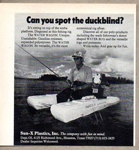 1973 Print Ad Water Wagon Unsinkable Fishing Rig Sun-X-Plastics Houston,TX - $10.83