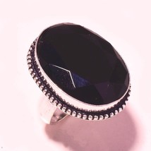 Black Spinel Faceted Gemstone Valentine's Day Gift Ring Jewelry 7" SA 3137 - £3.18 GBP