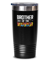 20 oz Tumbler Stainless Steel Insulated Funny Brother Of A Warrior Autism  - £24.31 GBP