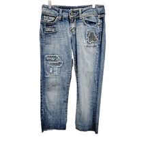 BKE Denim Blue Jeans Womens Culture Strech Size 27 x 23 Distressed - $27.99