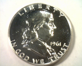 1961 Franklin Half Dollar Gem+ Proof Gem+ Pr Nice Original Coin From Bobs Coin - $28.00