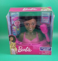 Barbie African American Doll Styling Head with Black Hair 17 Pieces by Just Play - £11.53 GBP