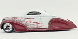 Mattel Hot Wheels 2002 Maroon, Silver and White with flame details  Swoo... - $9.85