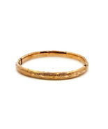 Vintage Signed 12k Gold Filled Art Deco Floral Pattern Baby Hinge Bracel... - €35,86 EUR