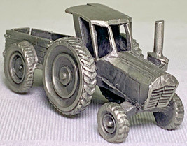 Pewter Farm Tractor Collectible Cast  Metal Vintage - $12.75