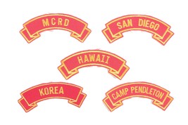 USMC Patches 1960s Embroidered San Diego McCord Korea Hawaii Pendleton 5... - $20.56
