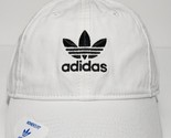 Womens Adidas Originals Cap Relaxed Strap-Back Hat Trefoil White Black C... - $19.79