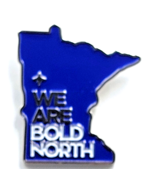 We Are Bold North Minnesota State Map Shape Pin MN Travel Souvenir Blue ... - $18.10 CAD