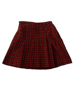 Handmade Red Plaid Skirt Womens Size Small 1960&#39;s 1970&#39;s - £33.17 GBP