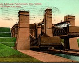 Vtg Postcard 1913 Hydraulic Lift Lock Peterborough Ontario Valentine &amp; Sons - £3.07 GBP