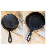 Griswold 709 #3 Cast Iron Skillet Large Block Logo 6.5 In Sits Flat - $867.87 MXN