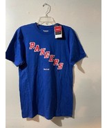 NY RANGERS ADULT REEBOK BLUE SHIRT NEW &amp; OFFICIALLY LICENSED MEDIUM NWT - £14.61 GBP