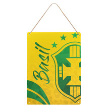 Brazil Fan&#39;s Soccer Decorative Metal Sign 2023 FIFA Women&#39;s World Cup - $25.99 CAD+