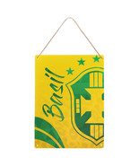 Brazil Fan&#39;s Soccer Decorative Metal Sign 2023 FIFA Women&#39;s World Cup - $25.97 CAD+