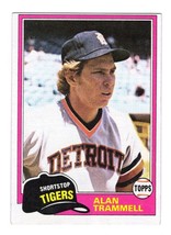 Alan Trammell 1981 Topps #709 Detroit Tigers HOF &#39;18 All-Star (6) WS MVP - £2.37 GBP