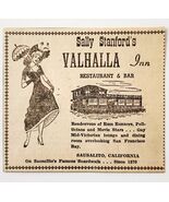 1957 Sally Stanford&#39;s Valhalla Inn Restaurant Advertisement Vintage Cali... - €21,45 EUR