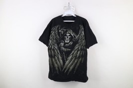 Vtg 90s Y2K Streetwear Mens Large Faded Grim Reaper Fantasy MMA Fighting... - £40.55 GBP