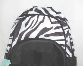 Room It Up Product Number TCDB6219 Black White Zebra Print Backpack image 3