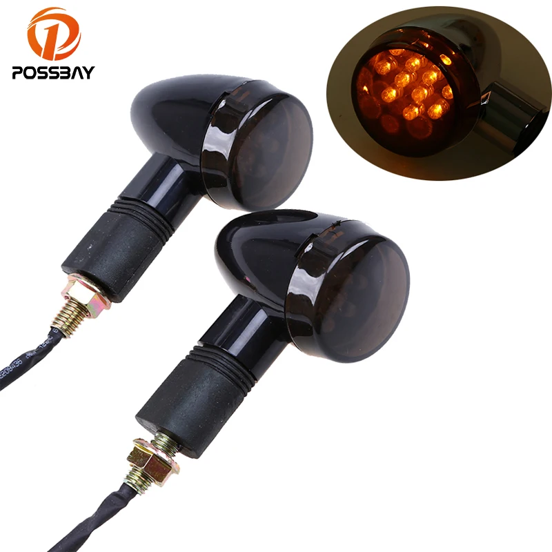 POSSBAY LED Motorcycle Lights Turn Signal Indicator Lighting Amber Flasher   Har - £398.18 GBP