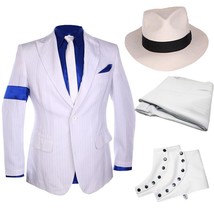 Clic MJ Michael Jaon Smooth Criminal Stripe Suit Jacket Blazer Full Set For Fans - £65.33 GBP+