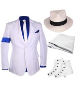 Clic MJ Michael Jaon Smooth Criminal Stripe Suit Jacket Blazer Full Set ... - £65.13 GBP+