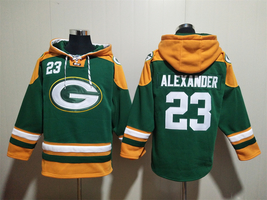 Jaire Alexander #23 Green Bay Packers Green Lace-Up Pullover Jersey Hoodie - $63.20