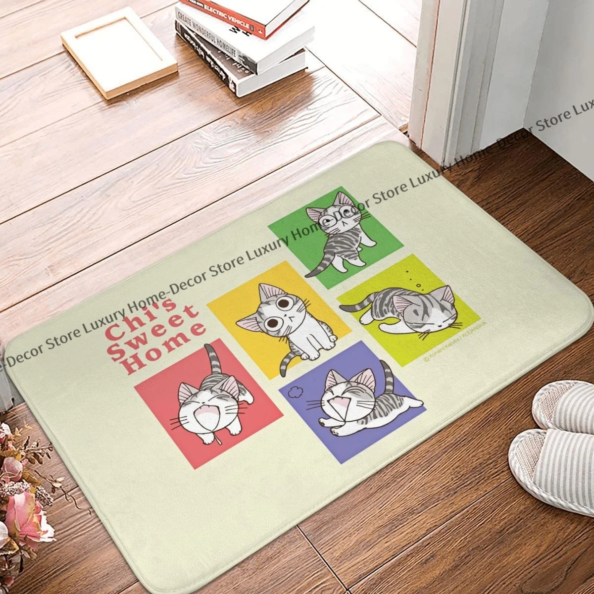 Non-slip Doormat Chis Sweet Home Chi The Cat Bath Kitchen Mat Outdoor Carpet Ind - £12.73 GBP