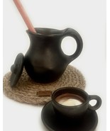 SET Chocolate or Water Pitcher Jar Carafe with Lid 1.5 Liters and 4 Bowl... - $1,865.85 MXN