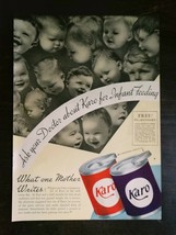 Vintage 1935 Karo Infant Baby Formula Full Page Original Ad 122 - $6.64