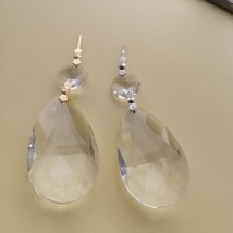 10pcs Clear 50mm Mesh Drop Crystal Hanging Chandelier Lamp Parts Pendant... - £10.80 GBP