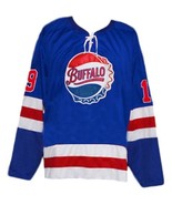 Any Name Number Buffalo Bisons Retro Hockey Jersey Blue Any Size - $74.88 CAD