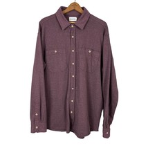 Taylor Stitch Shirt Mens 46 XXL Maroon Button Up Down Cotton Blend Long ... - £52.06 GBP
