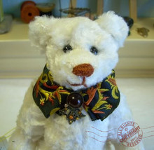 White Artist Teddy Bear * Cathy Peterson 2011 Roosevelt Bear Co * OOAK Handmade - £105.35 GBP