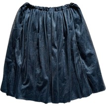 Black Sheer Tulle Tutu Midi Skirt size M Goth Ballerina Witchy Crinkle C... - $20.25