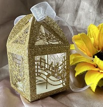 20pcs Glitter Rose laser cut Wedding favor Boxes,Small Candy Gift Packag... - $9.60