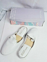 Jacques Levine Wedge White Mules Slipper Shoes 8 M or 9 M in box Easter ... - $74.95