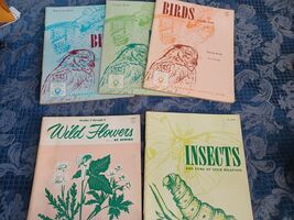 Lot Kenworthy Activity Book USA Birds Insects Wild Flowers 1963 - $24.74