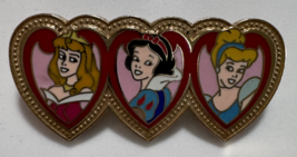 Disney 57425 Triple Heart Princess Pin Aurora Snow White Cinderella - £10.35 GBP