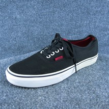VANS Skateboarding Men Sneaker Shoes Black Fabric Lace Up Size 9 Medium - £19.46 GBP