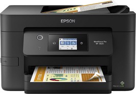 Black Epson Workforce Pro Wf-3820 Wireless Color Inkjet Multifunction Printer. - $181.94