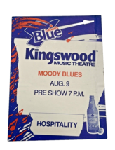 Backstage Pass Hospitality 1980s Moody Blues Band Kingswood Music Theatr... - $17.63