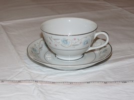 English Garden Fine China 1221 Japan Tea Cup &amp; Saucer Coffee white blue flower ! - £14.34 GBP