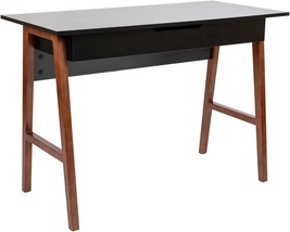 Black 42&quot; Long Writing Desk For Bedroom By Flash Furniture. - £145.44 GBP