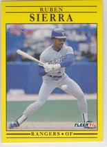 M) 1991 Fleer Baseball Trading Card - Ruben Sierra #303 - £1.54 GBP
